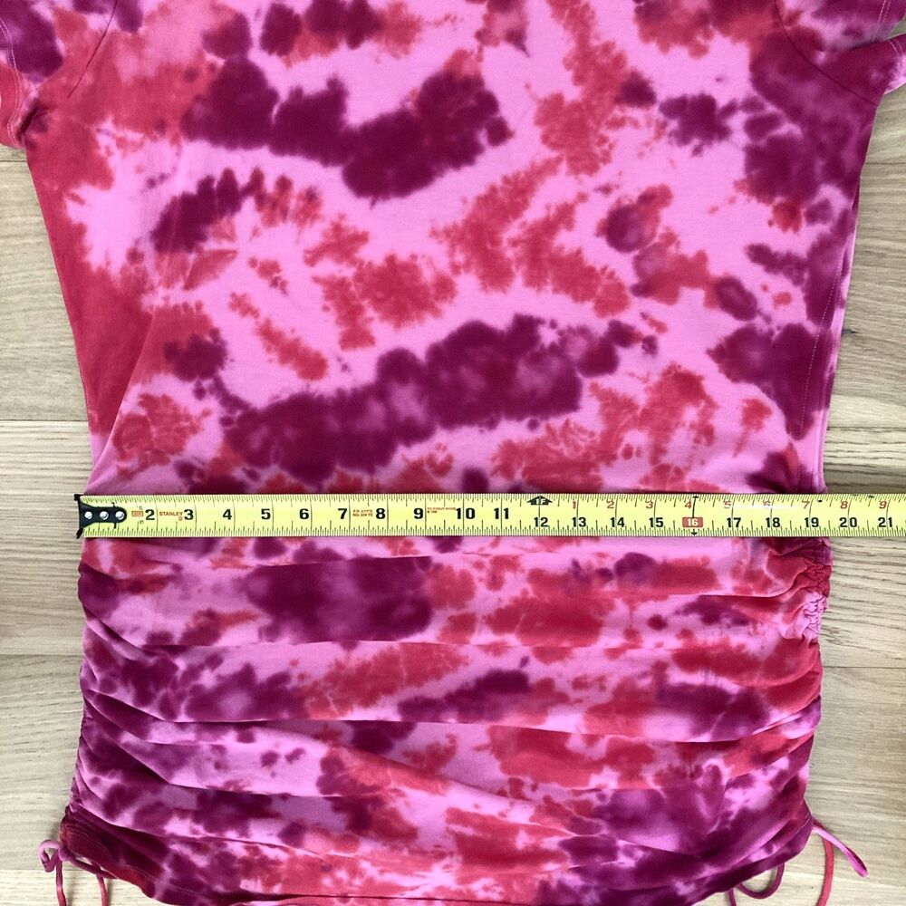 PINK Victoria's Secret Tie Dye Ruch Bodycon Tight Stretches Mini Dress XXL Beach - Picture 11 of 13